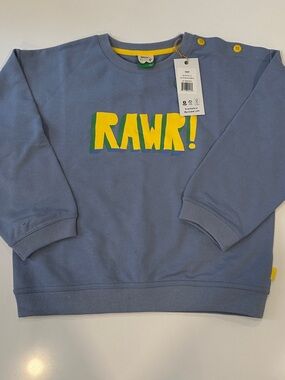 NWT Mon Coeur Recycled Cotton "RAWR!" Sweatshirt